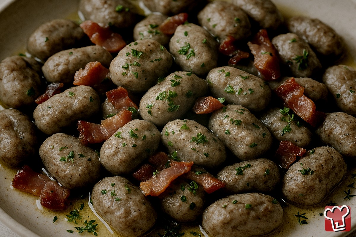 Buchweizengnocchi mit Speck