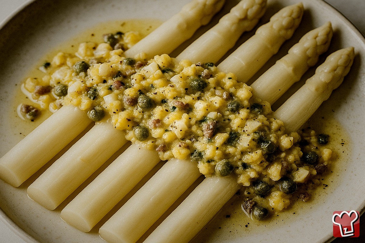 Bassano asparagus with hard-boiled egg sauce