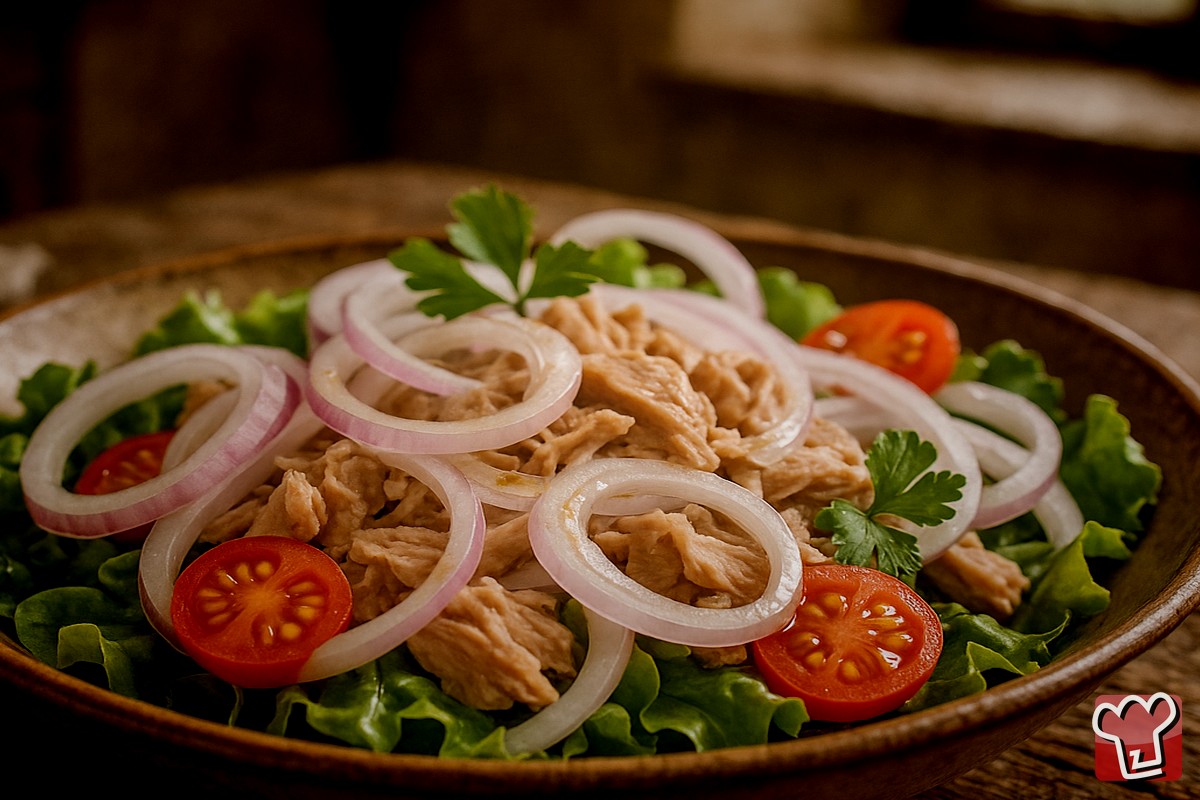Insalata di cipolle e tonno