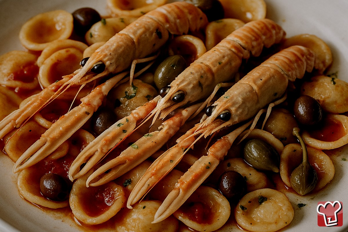 Orecchiette con gli scampi
