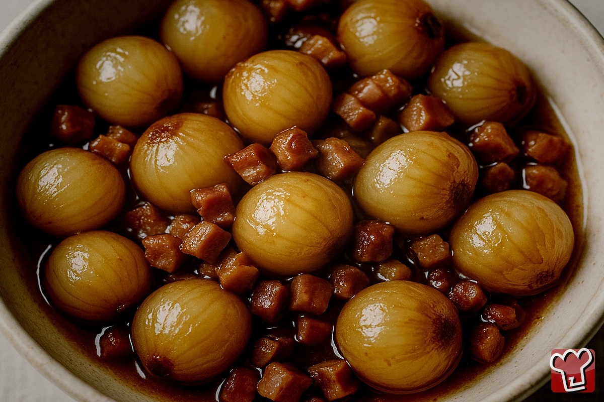sweet and sour shallots