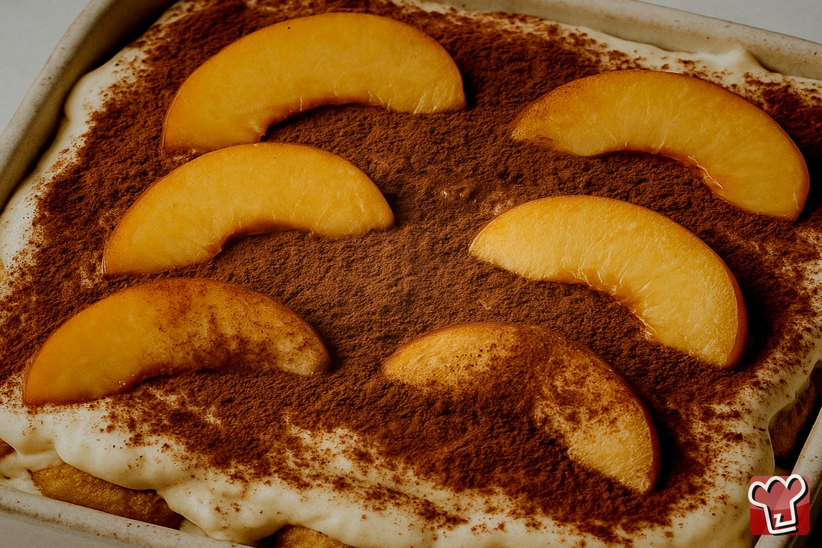 Tiramisu mit Pfirsichen