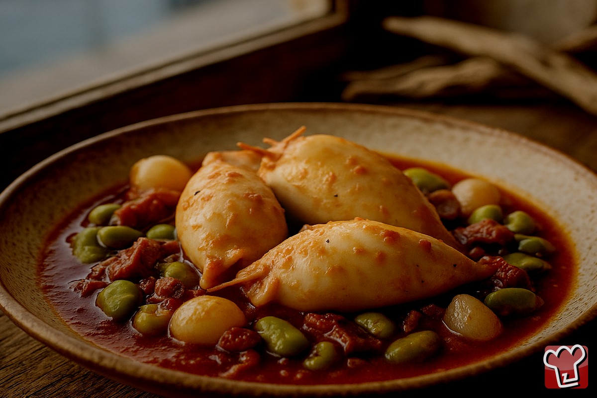 Stuffed Squid With Fava Beans — Authentic Recipe | MyItalian.Recipes