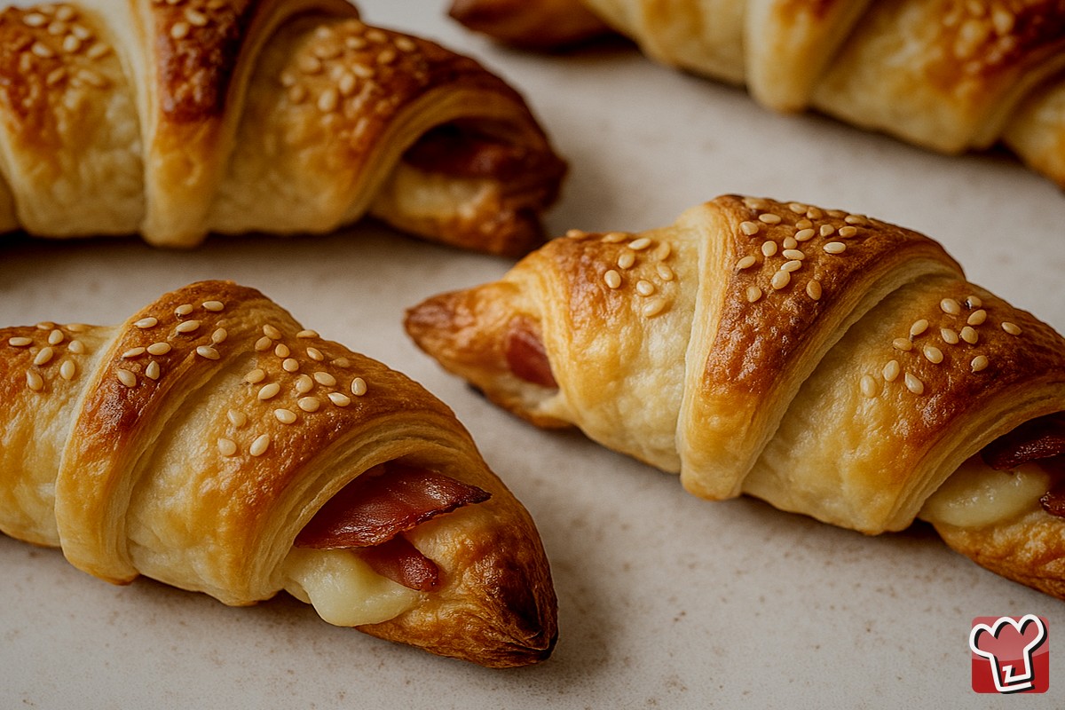 Herzhafte Cornetti mit Speck und Provolone