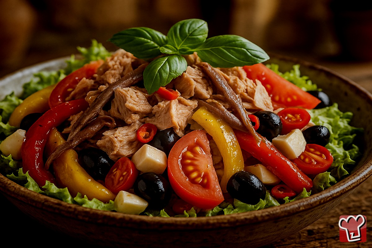 Ensalada de atún y pimientos