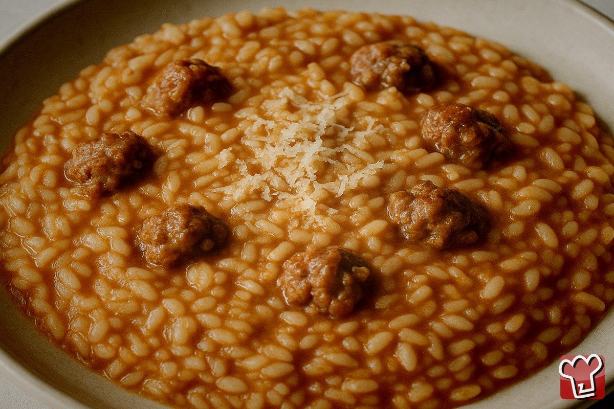 risotto con la salsiccia