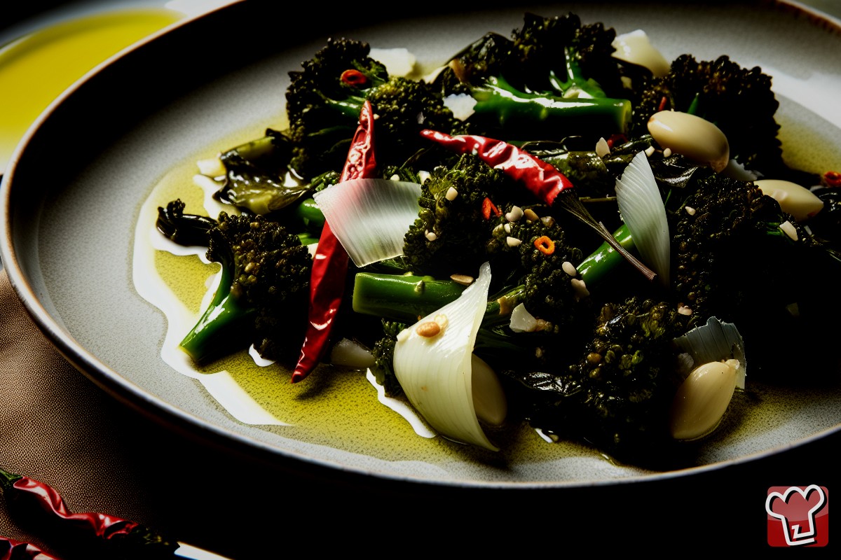 broccoloni (braised black broccoli)
