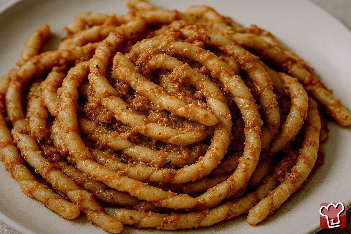 "Busiati" mit Pesto alla Trapanese