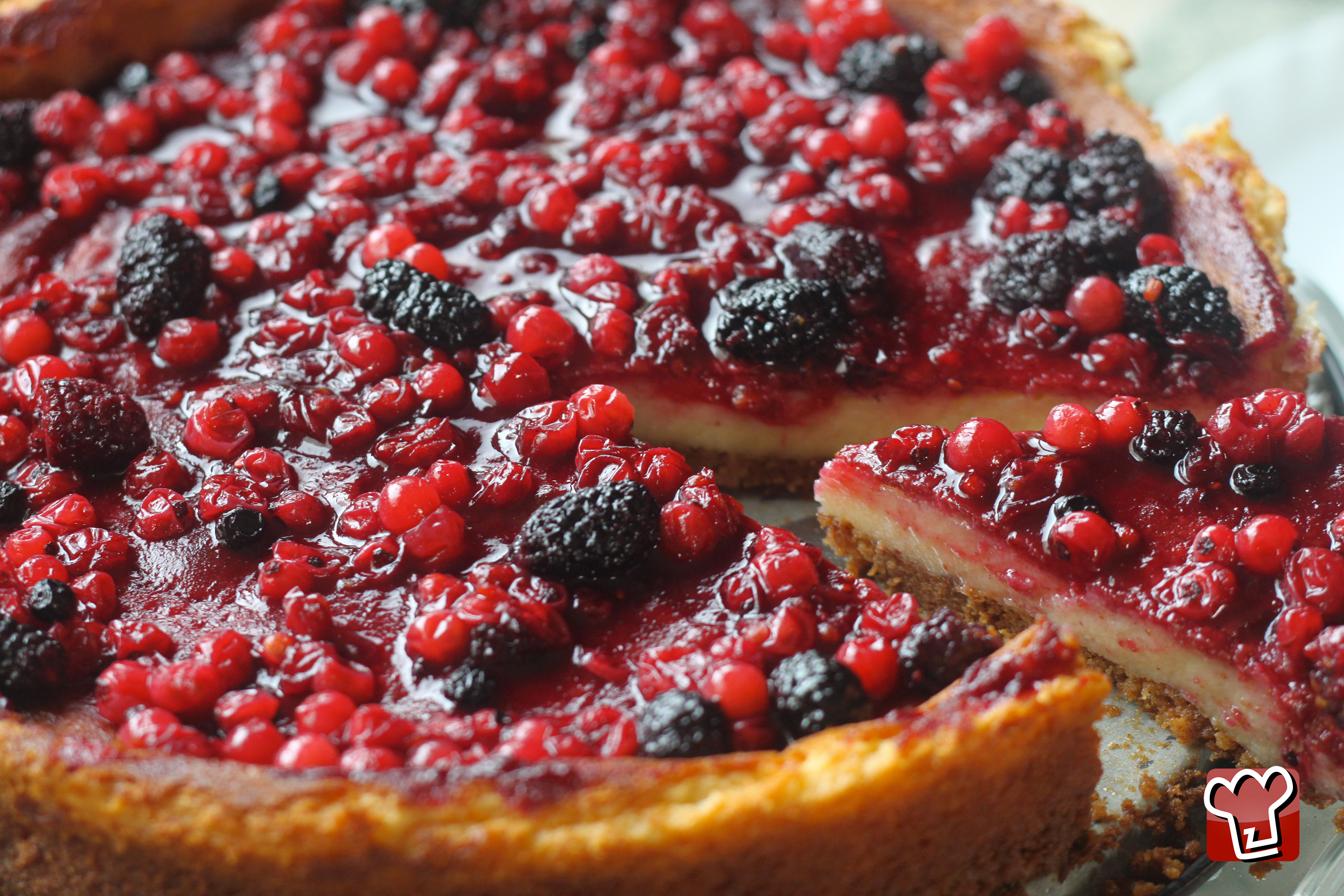 Chimichangas de tarta de queso y frutos del bosque